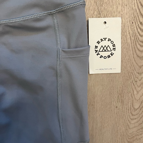 RAYPOSE Womens Yoga Running Capris Leggings Workout Pants High Waist Small - Picture 7 of 12